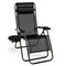 Outdoor Folding Zero Gravity Reclining Lounge Chair with Utility Tray